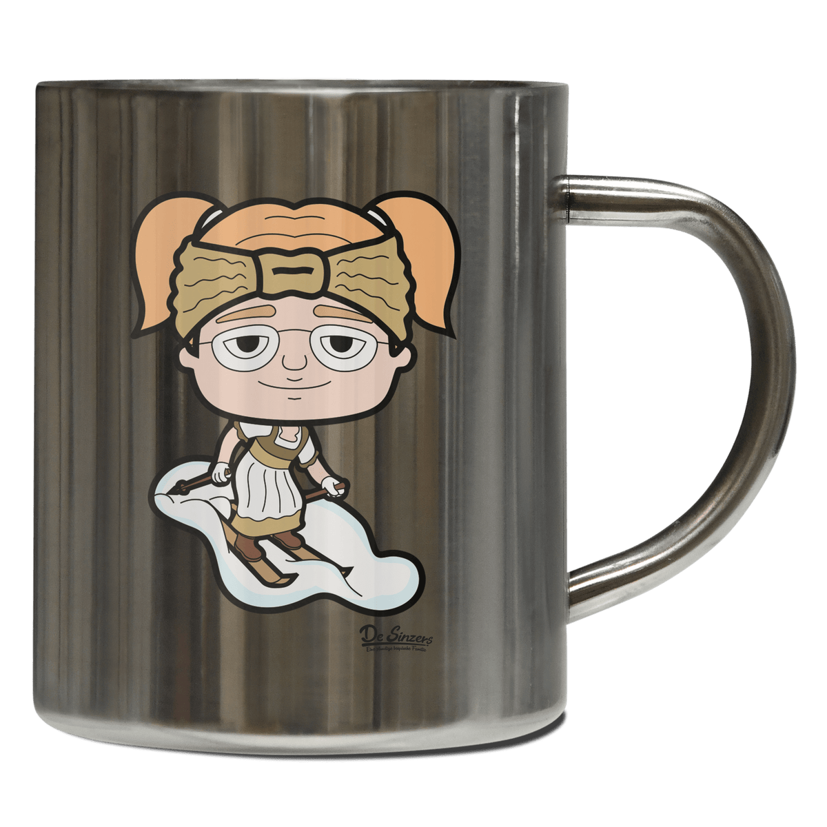 Die Jung Sinzerin Skifahrer Edelstahl Kaffeetasse 400ml Grosser Arber Front