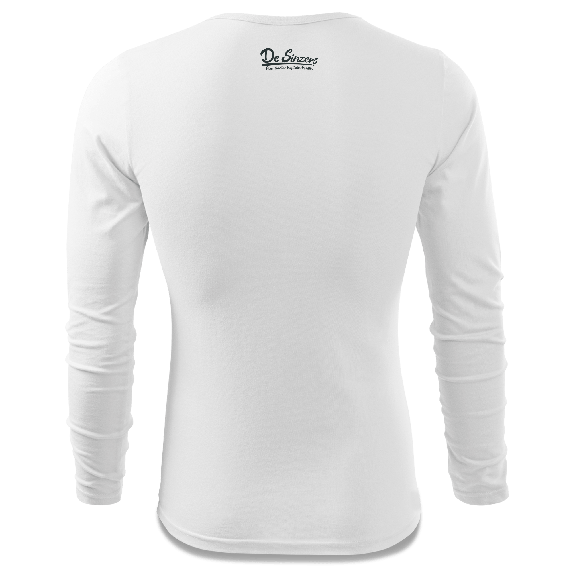 Die Jung Sinzerin Skifahrer Longsleeve Fitted Herren Weiss Hoehensteig Back