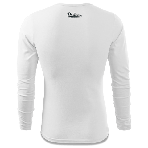 Die Jung Sinzerin Skifahrer Longsleeve Fitted Herren Weiss Hoehensteig Back