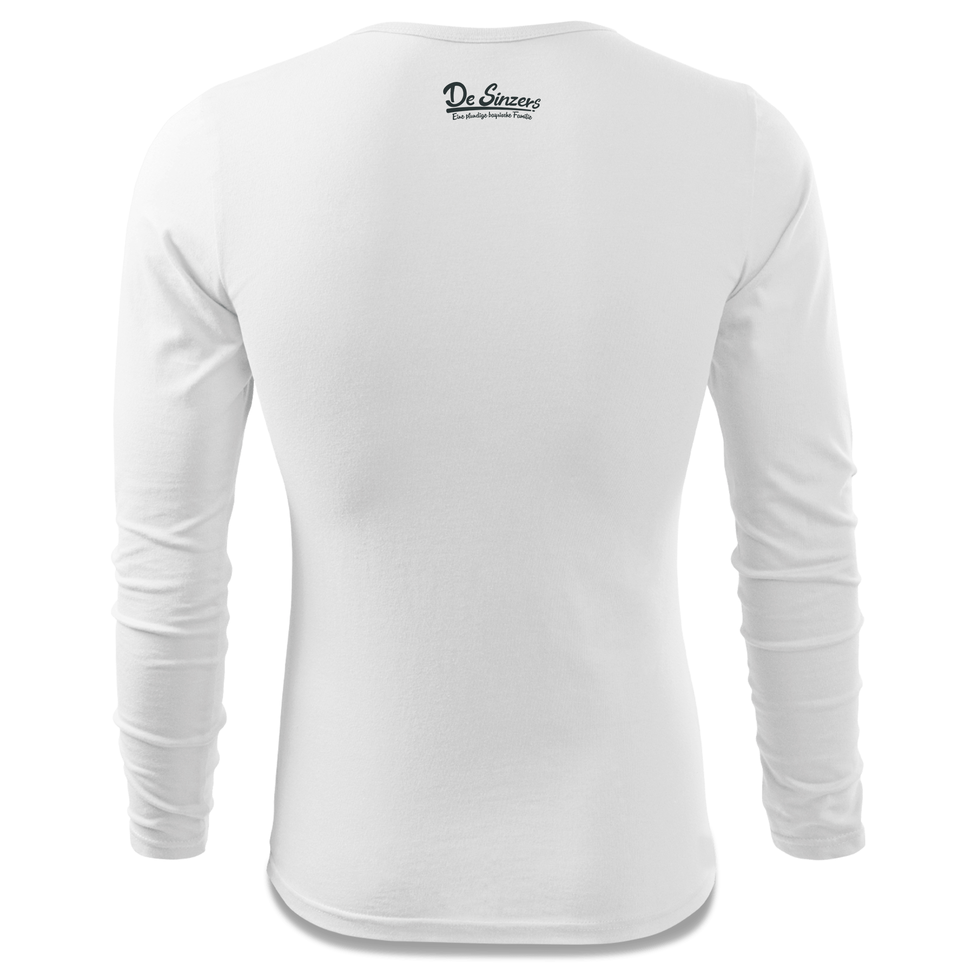 Die Jung Sinzerin Staplerfahrer Longsleeve Fitted Herren Weiss Kohlhaufmuehle Back