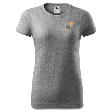 Die Jung Sinzerin Staplerfahrer T Shirt Damen Grau Meliert Eichbichl Front