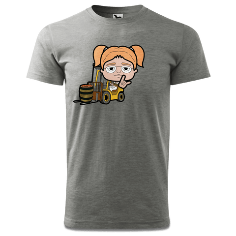 Die Jung Sinzerin Staplerfahrer T Shirt Herren Grau Meliert Hofau Front