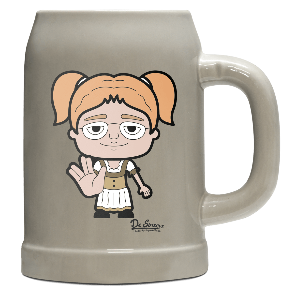 Die Jung Sinzerin Star Trek Fingers Bierkrug 500ml Grau Watzmann Front