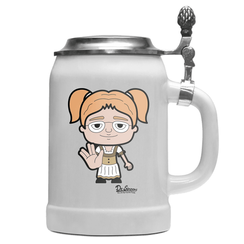 Die Jung Sinzerin Star Trek Fingers Bierkrug 500ml Weiss mit Deckel Wetterspitzen Front