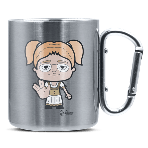 Die Jung Sinzerin Star Trek Fingers Edelstahl Kaffeetasse silberer Karabiner 320ml Grosser Traithen Front