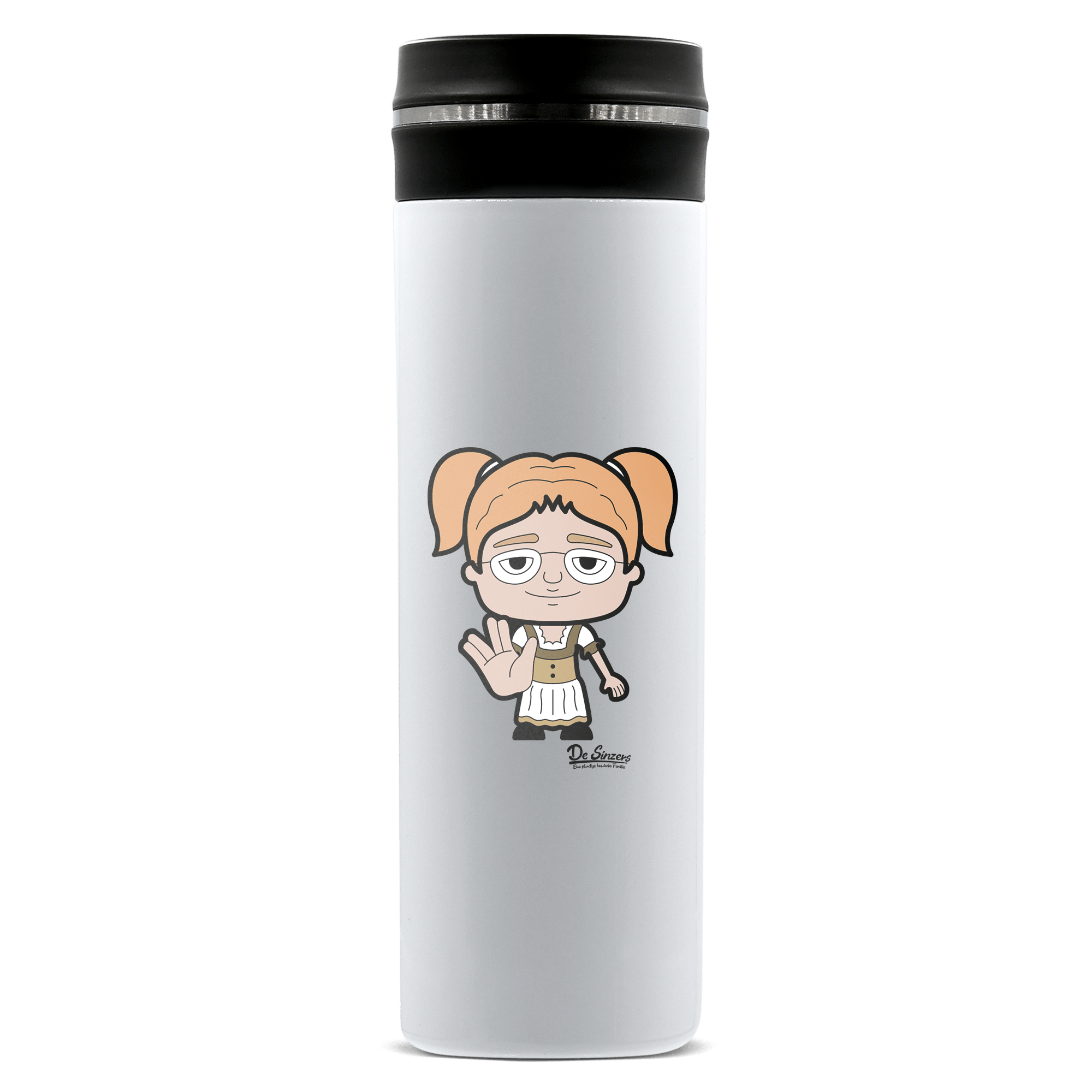 Die Jung Sinzerin Star Trek Fingers Edelstahl Thermoflasche 450ml Weiss Geigelstein Front