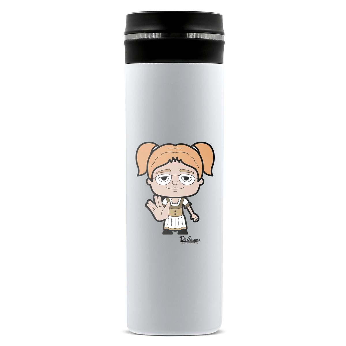 Die Jung Sinzerin Star Trek Fingers Edelstahl Thermoflasche 450ml Weiss Geigelstein Front
