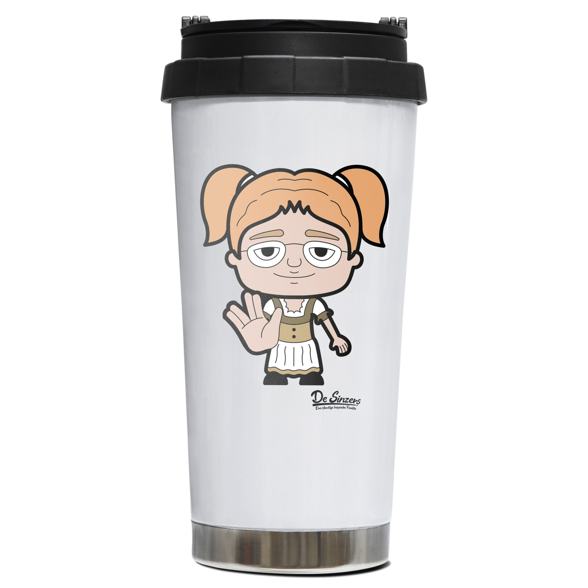 Die Jung Sinzerin Star Trek Fingers Edelstahl Trinkbecher To Go 470ml Weiss Wildbarren Front