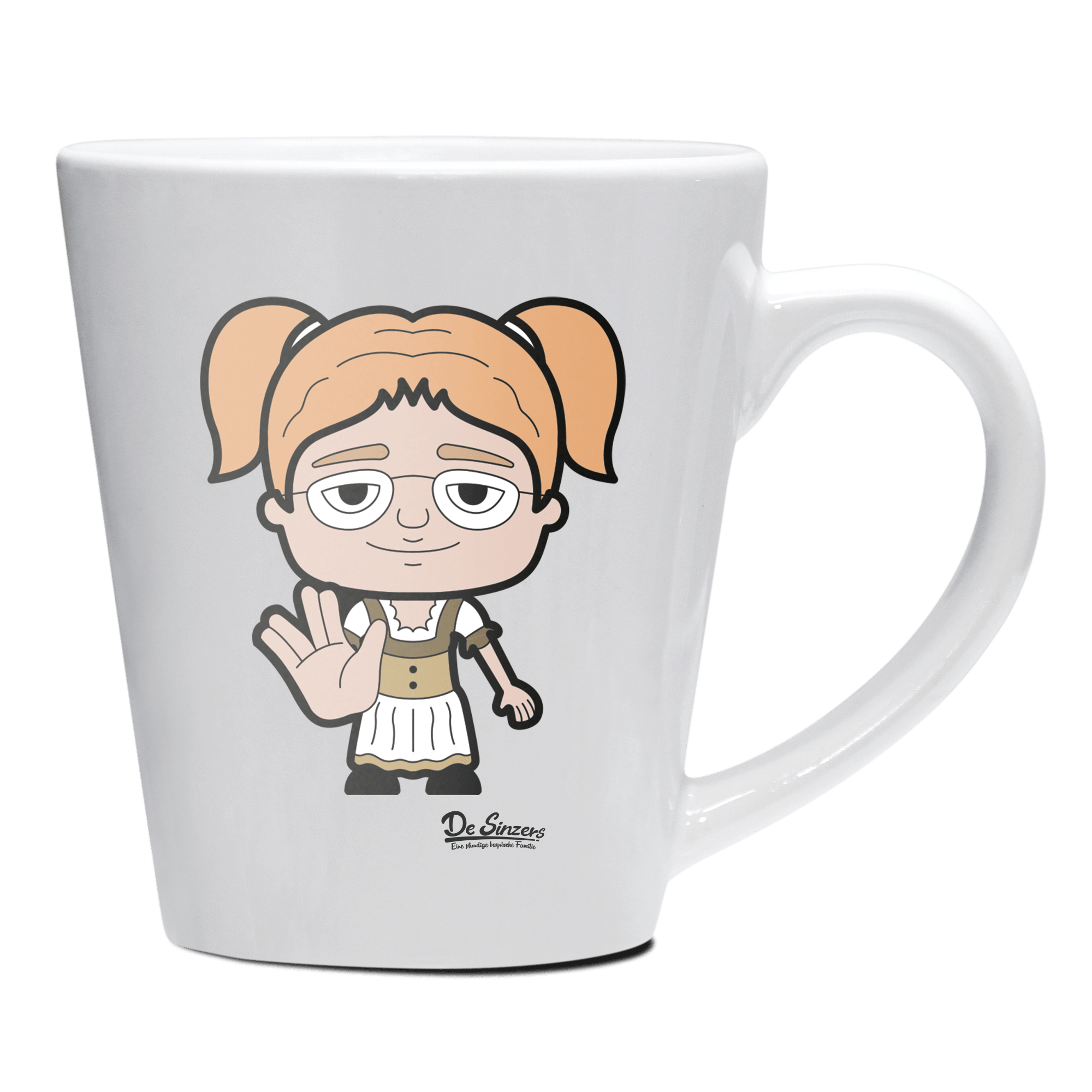 Die Jung Sinzerin Star Trek Fingers Keramik Kaffeetasse 200ml Weiss Herzogstand Front