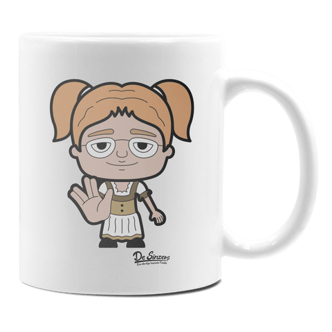 Die Jung Sinzerin Star Trek Fingers Keramik Kaffeetasse 330ml Weiss Rampoldplatte Front