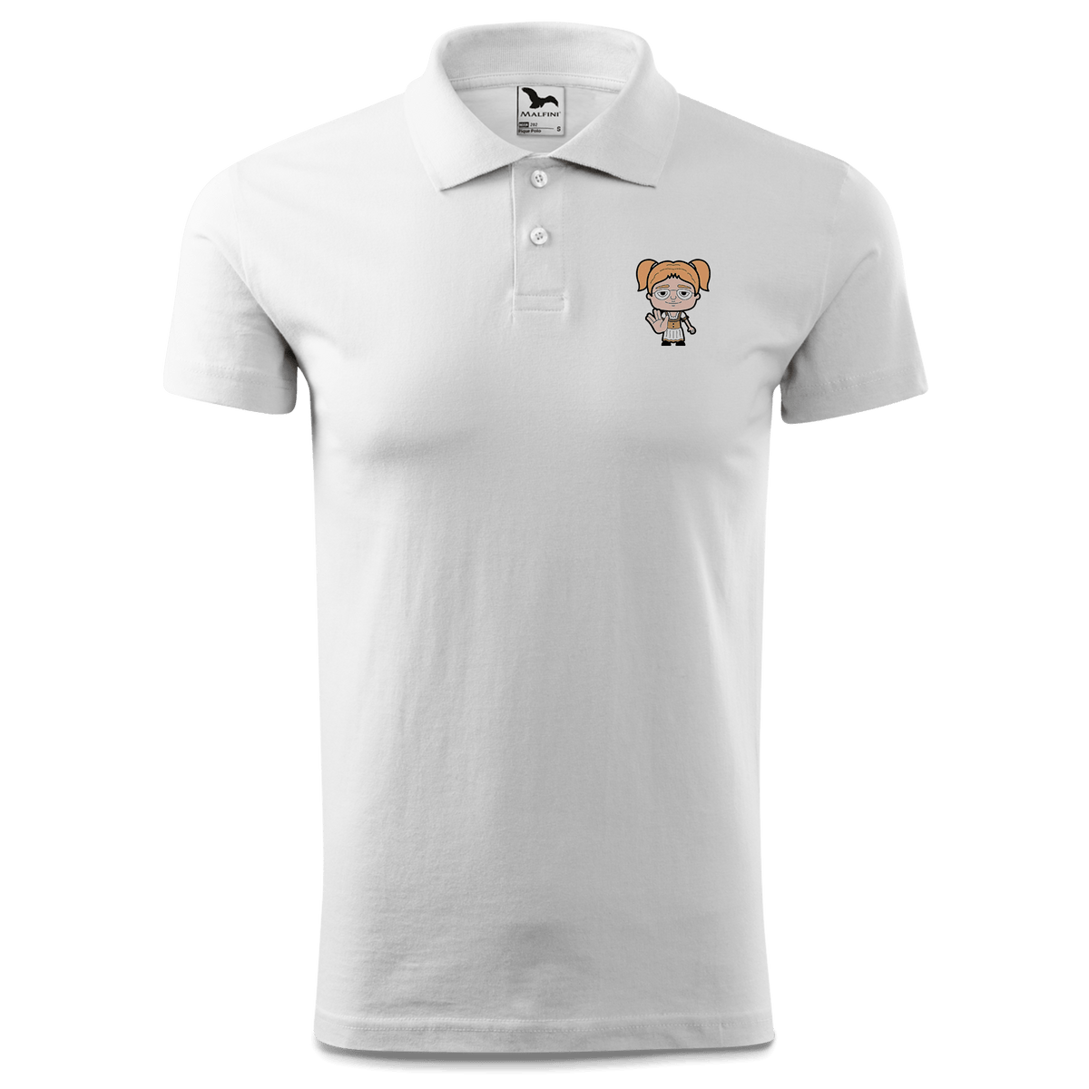 Die Jung Sinzerin Star Trek Fingers Polo Shirt Herren Weiss Murnau Front