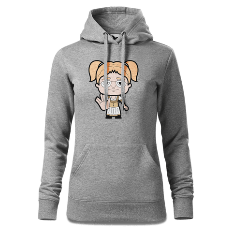 Die Jung Sinzerin Star Trek Fingers Sweatshirt Hoody Damen Grau Meliert Kieling Front