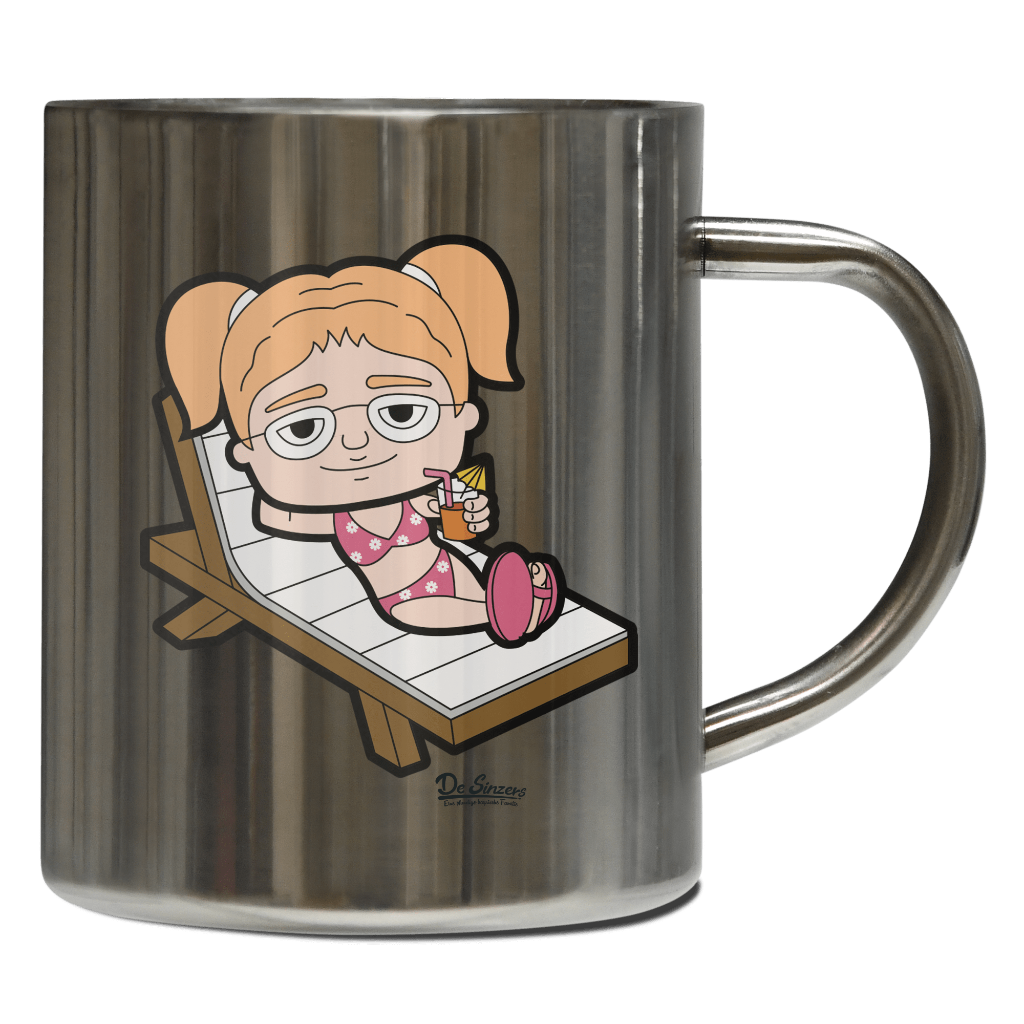 Die Jung Sinzerin Summer Edition Edelstahl Kaffeetasse 400ml Grosser Arber Front