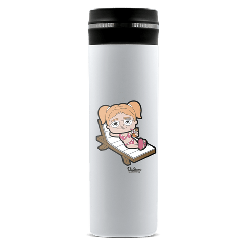 Die Jung Sinzerin Summer Edition Edelstahl Thermoflasche 450ml Weiss Geigelstein Front