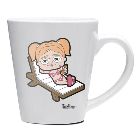 Die Jung Sinzerin Summer Edition Keramik Kaffeetasse 200ml Weiss Herzogstand Front