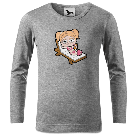 Die Jung Sinzerin Summer Edition Longsleeve Kinder Grau Meliert Waldering Front