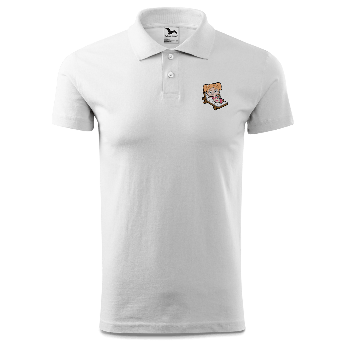Die Jung Sinzerin Summer Edition Polo Shirt Herren Weiss Murnau Front