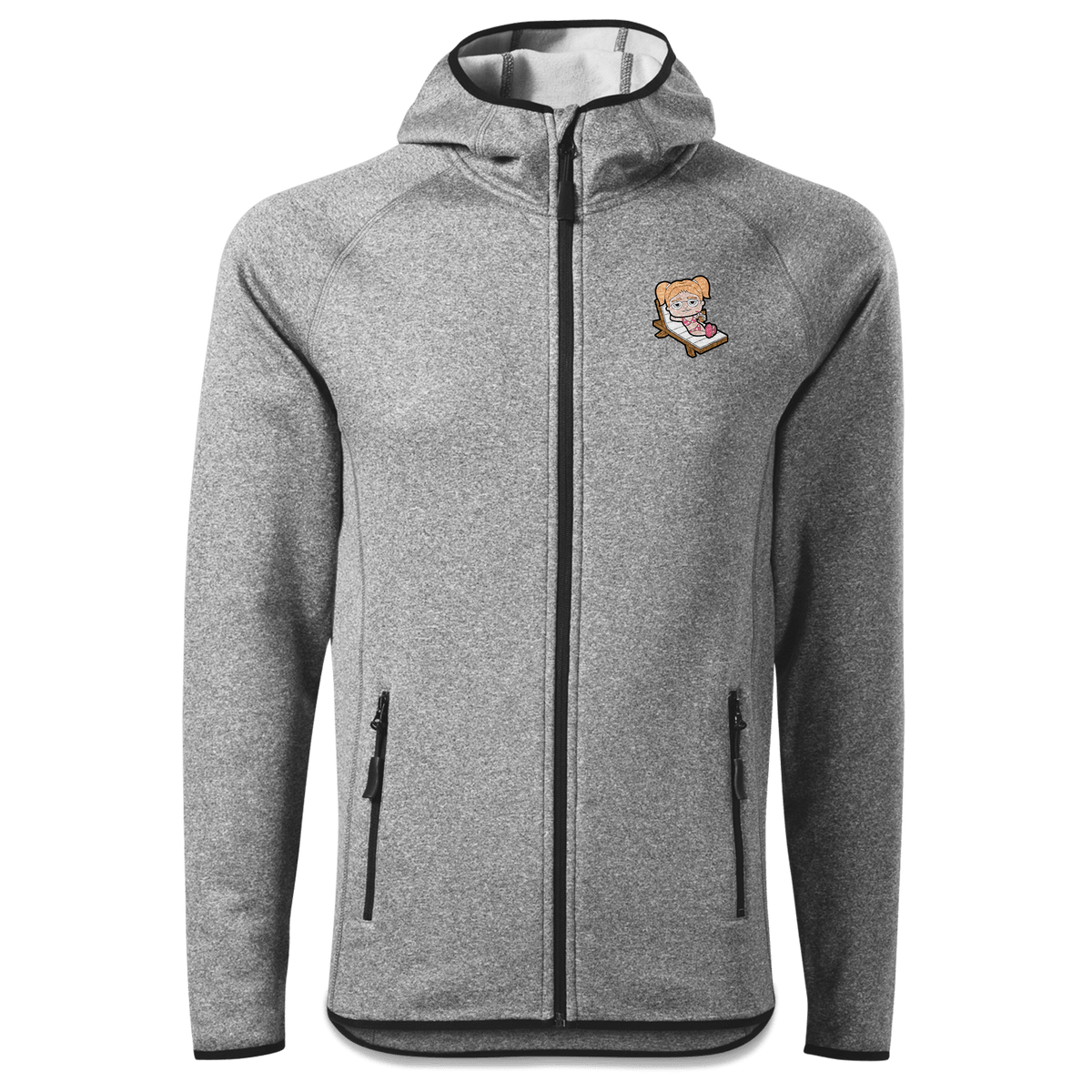 Die Jung Sinzerin Summer Edition Stretch Fleece Herren Grau Meliert Oed Front