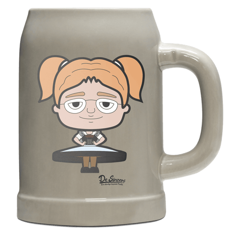 Die Jung Sinzerin Trachtenverein Bierkrug 500ml Grau Watzmann Front