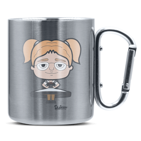 Die Jung Sinzerin Trachtenverein Edelstahl Kaffeetasse silberer Karabiner 320ml Grosser Traithen Front