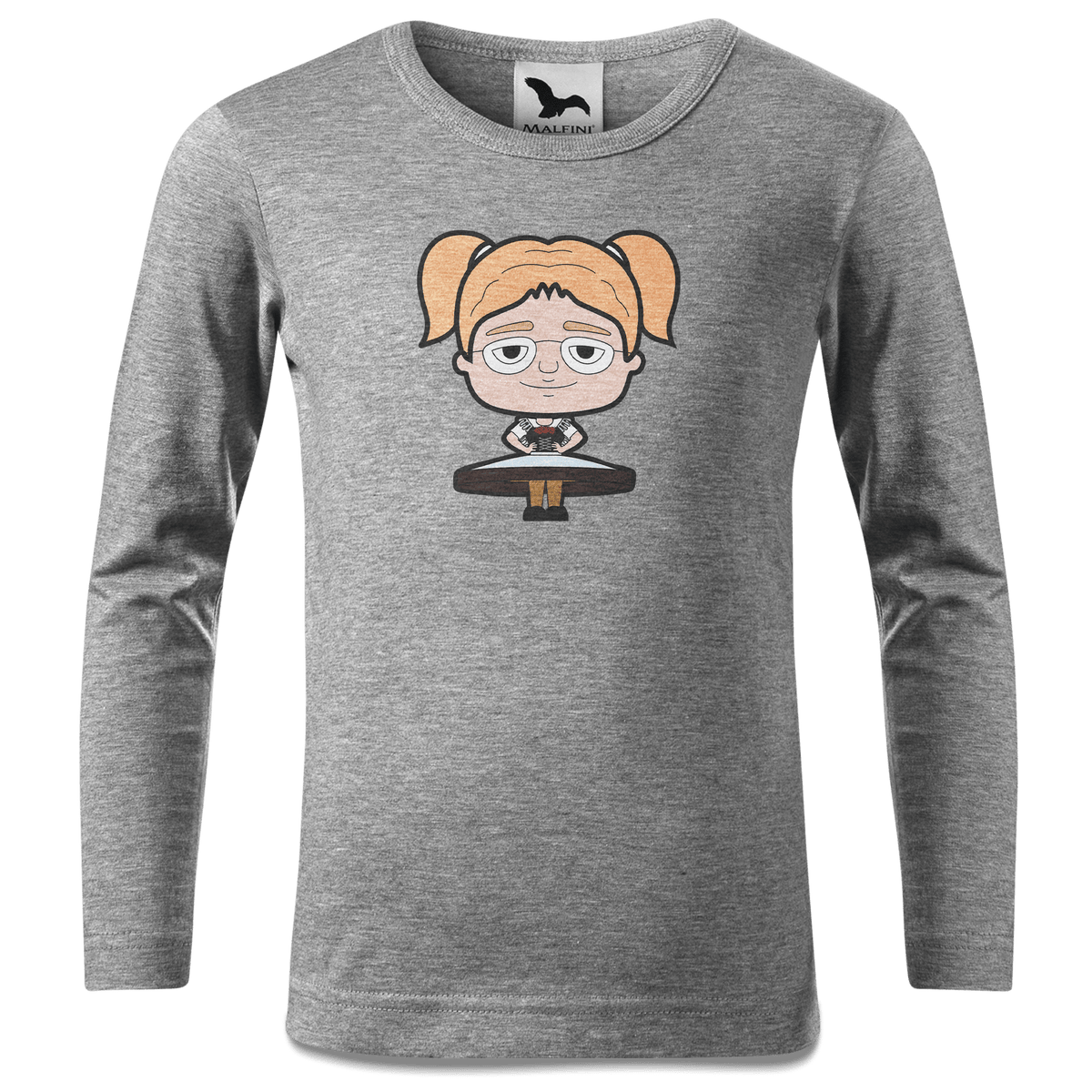 Die Jung Sinzerin Trachtenverein Longsleeve Kinder Grau Meliert Waldering Front