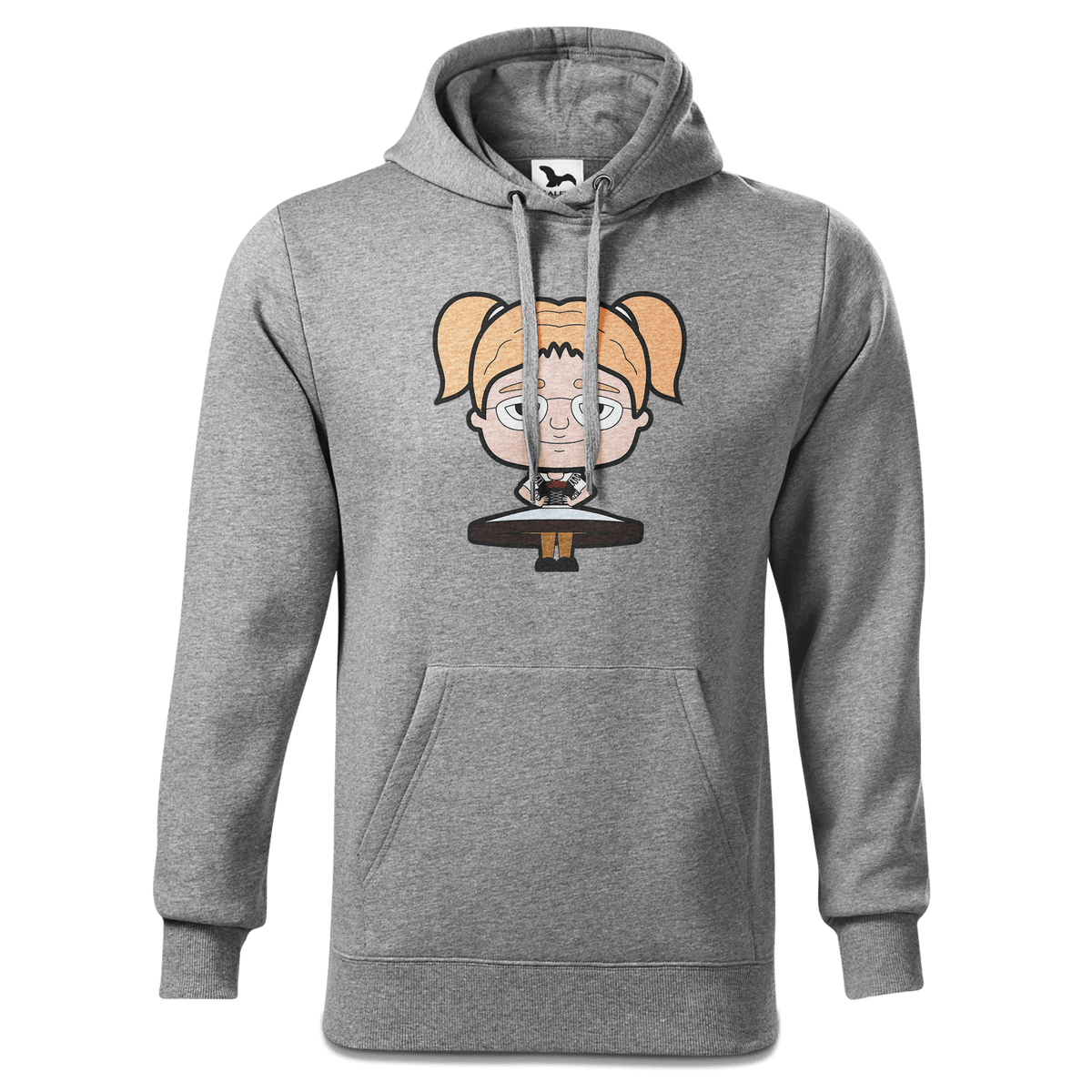 Die Jung Sinzerin Trachtenverein Sweatshirt Hoody Herren Grau Meliert Pulvermuehle Front