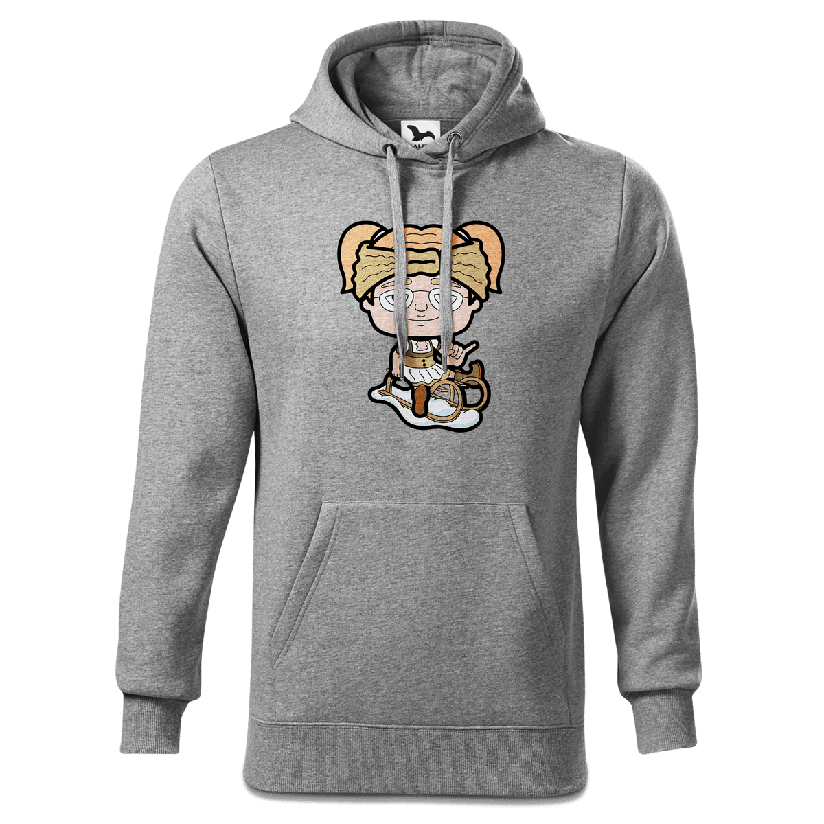 Die Jung Sinzerin Winter Edition Sweatshirt Hoody Herren Grau Meliert Pulvermuehle Front