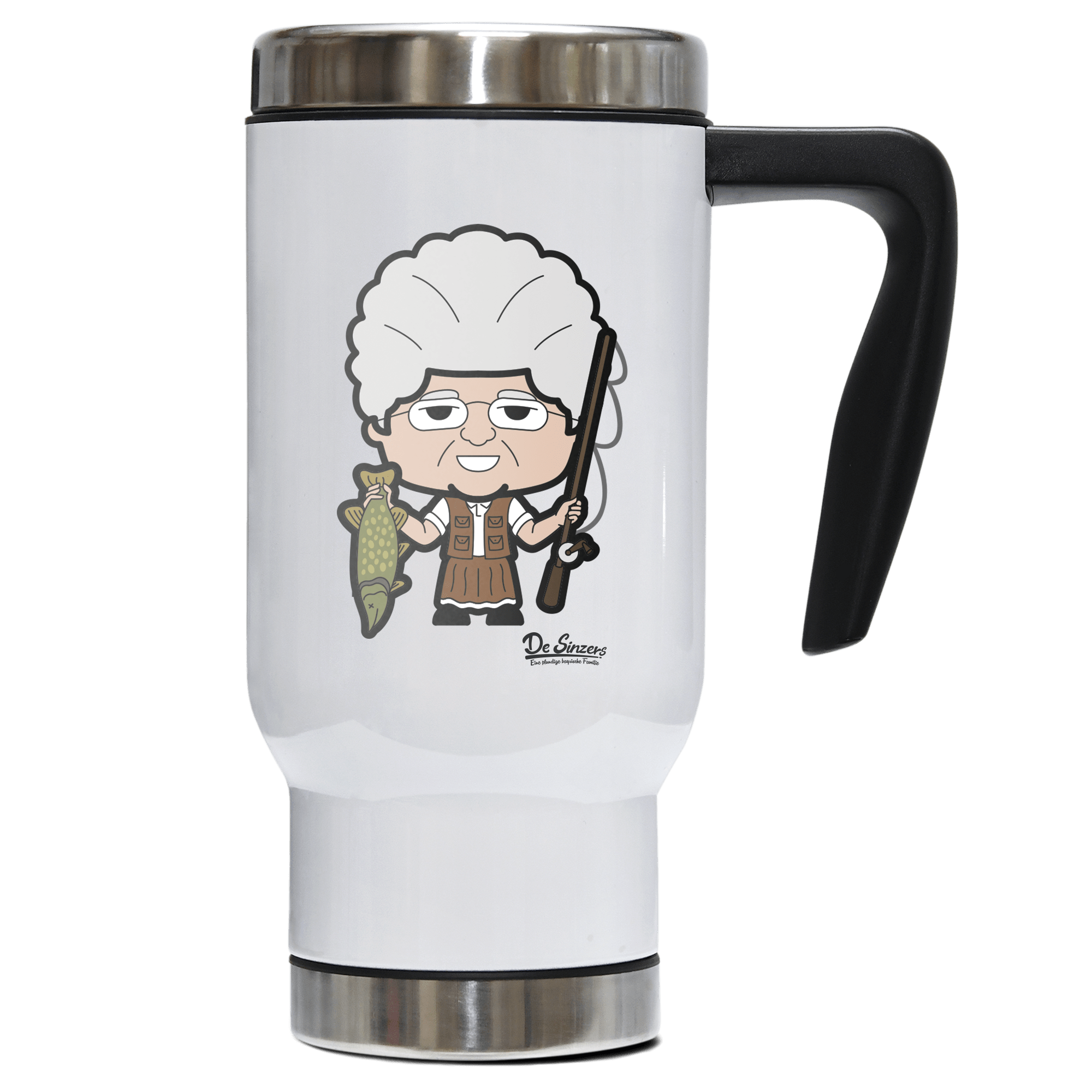 Die Oid Sinzerin Angler Edelstahl Thermobecher To Go 500ml Weiss Kindlwand Front