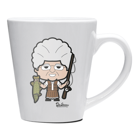 Die Oid Sinzerin Angler Keramik Kaffeetasse 200ml Weiss Herzogstand Front