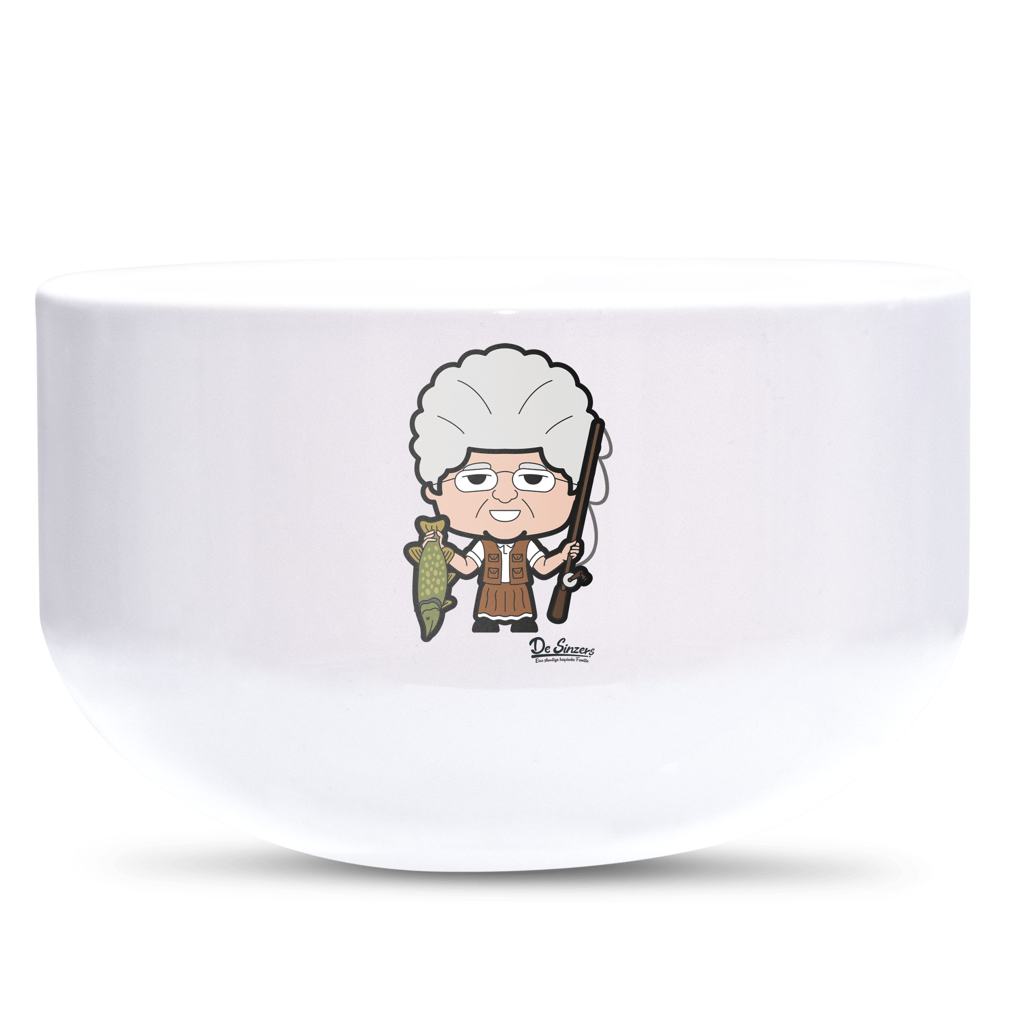 Die Oid Sinzerin Angler Keramik Mueslischale Weiss 600ml Staffelberg Front