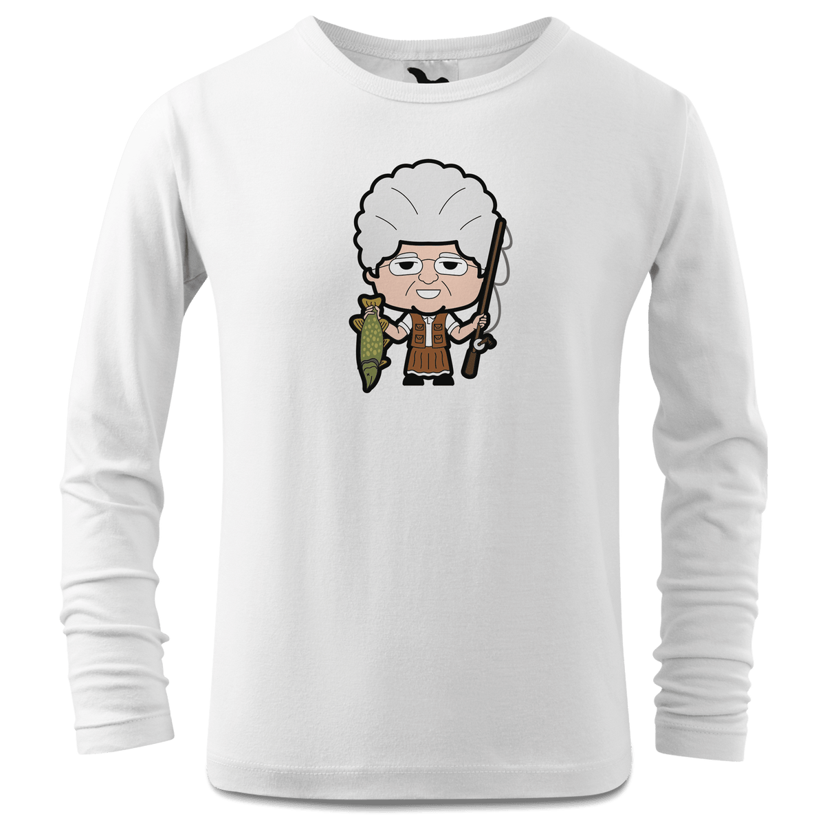 Die Oid Sinzerin Angler Longsleeve Kinder Weiss Westerndorf Front