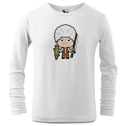 Die Oid Sinzerin Angler Longsleeve Kinder Weiss Westerndorf Front