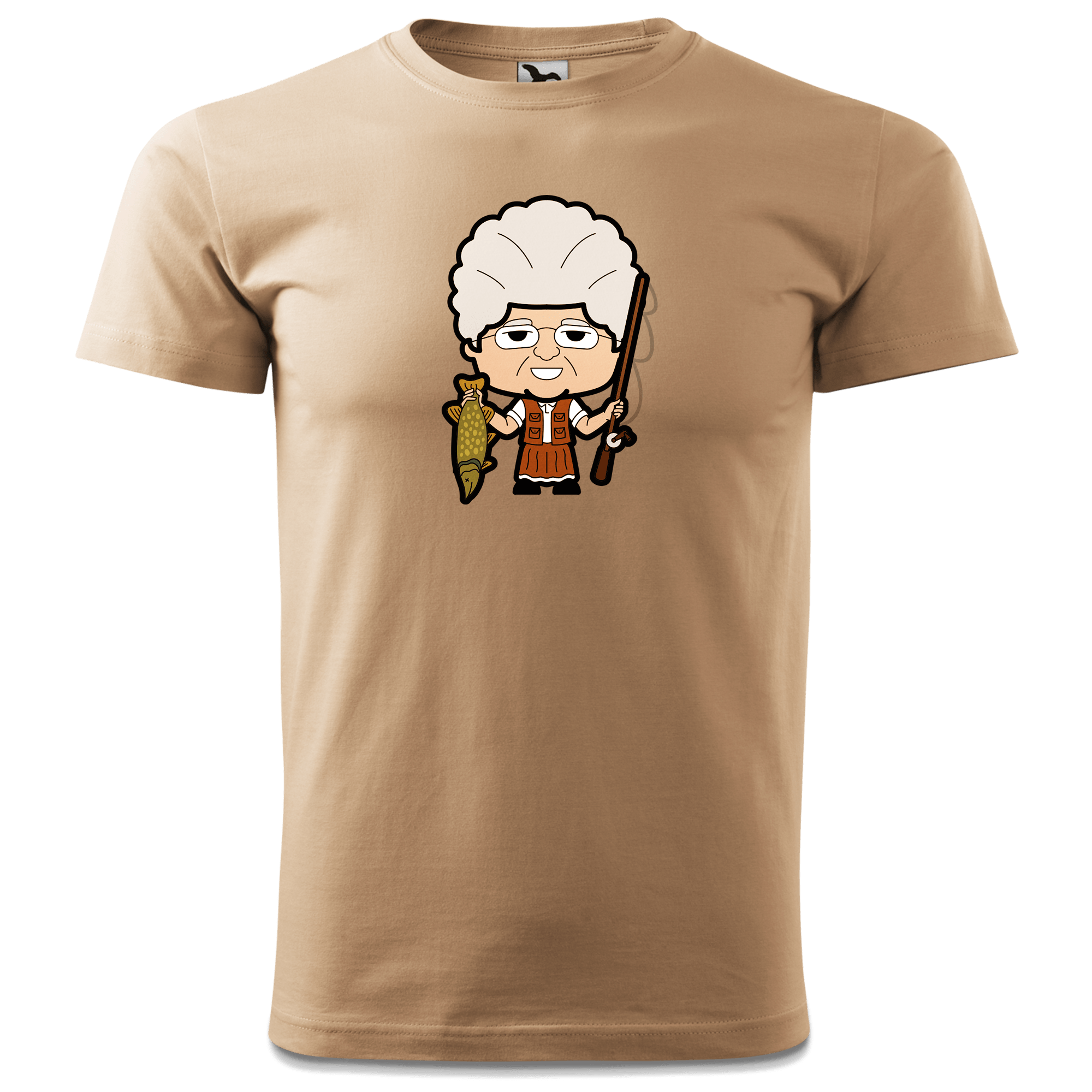 Die Oid Sinzerin Angler T Shirt Herren Sand Hofmuehle Front