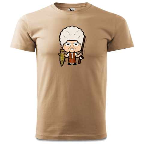 Die Oid Sinzerin Angler T Shirt Herren Sand Hofmuehle Front