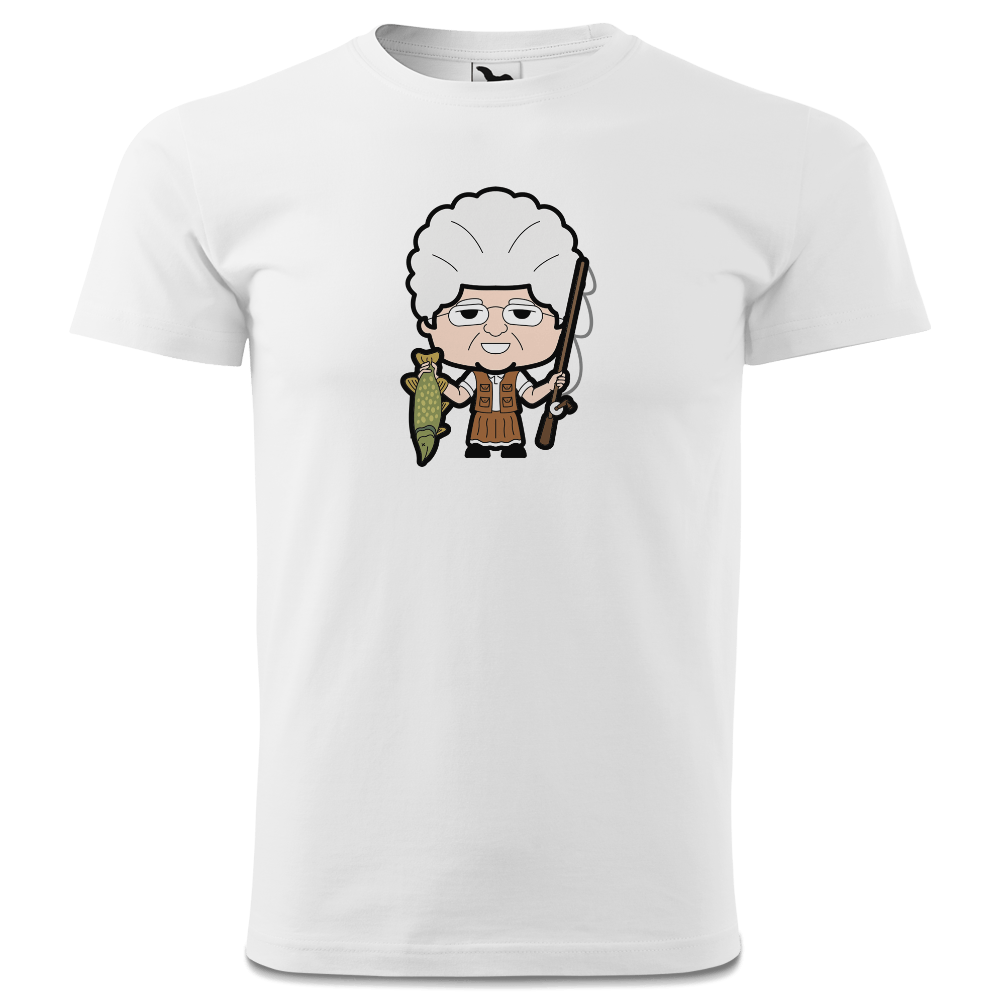 Die Oid Sinzerin Angler T Shirt Herren Weiss Landl Front