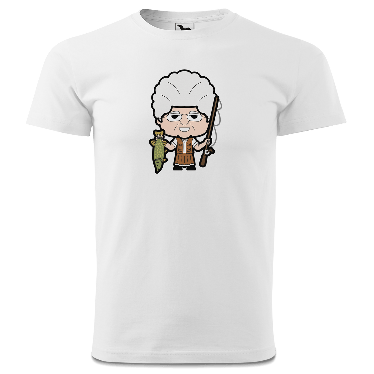 Die Oid Sinzerin Angler T Shirt Herren Weiss Landl Front