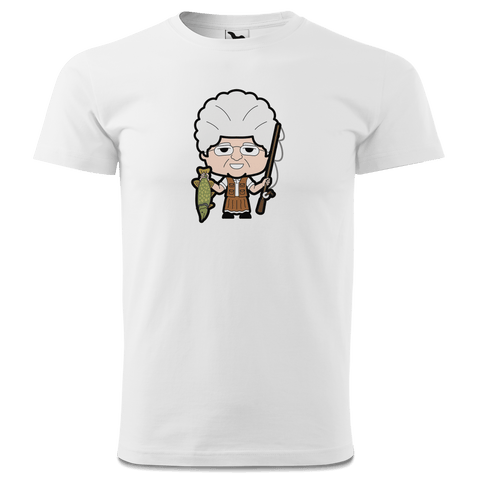 Die Oid Sinzerin Angler T Shirt Herren Weiss Landl Front