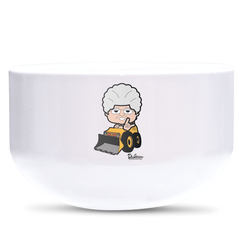Die Oid Sinzerin Baggerfahrer Keramik Mueslischale Weiss 600ml Staffelberg Front