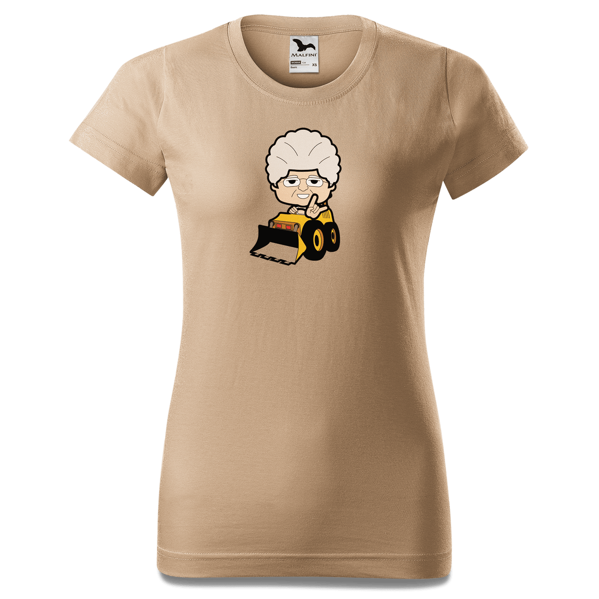 Die Oid Sinzerin Baggerfahrer T Shirt Damen Sand Entleiten Front