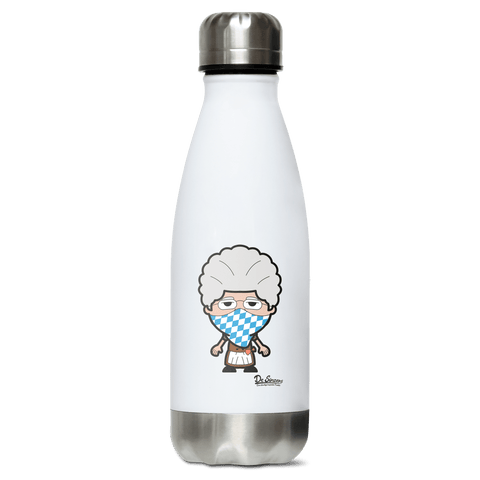 Die Oid Sinzerin Bayrisches Mundtuch Edelstahl Thermoflasche 350ml Weiss Silber Kreuzspitze Front