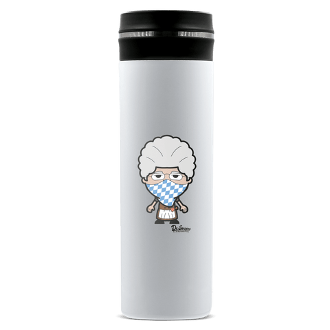 Die Oid Sinzerin Bayrisches Mundtuch Edelstahl Thermoflasche 450ml Weiss Geigelstein Front