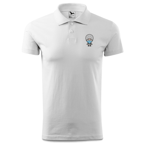 Die Oid Sinzerin Bayrisches Mundtuch Polo Shirt Herren Weiss Murnau Front