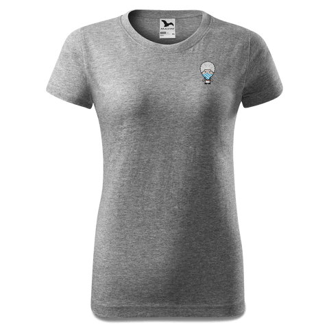 Die Oid Sinzerin Bayrisches Mundtuch T Shirt Damen Grau Meliert Eichbichl Front