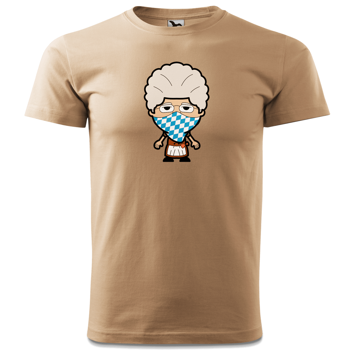 Die Oid Sinzerin Bayrisches Mundtuch T Shirt Herren Sand Hofmuehle Front
