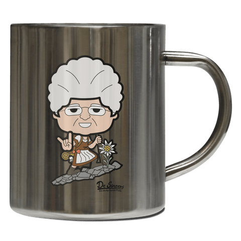 Die Oid Sinzerin Bergsteiger Edelstahl Kaffeetasse 400ml Grosser Arber Front