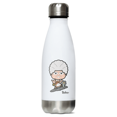 Die Oid Sinzerin Bergsteiger Edelstahl Thermoflasche 350ml Weiss Silber Kreuzspitze Front