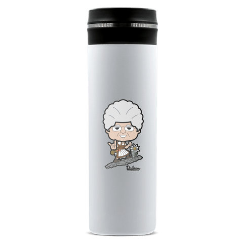 Die Oid Sinzerin Bergsteiger Edelstahl Thermoflasche 450ml Weiss Geigelstein Front