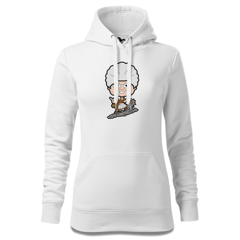 Die Oid Sinzerin Bergsteiger Sweatshirt Hoody Damen Weiss Eckenholz Front