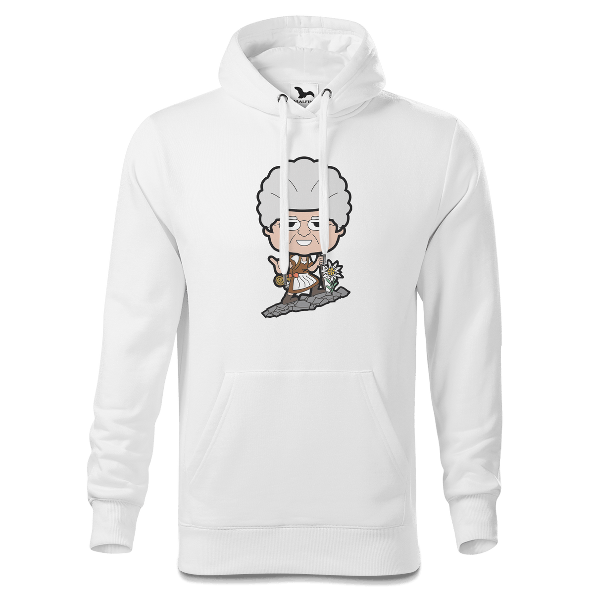 Die Oid Sinzerin Bergsteiger Sweatshirt Hoody Herren Weiss Reikering Front