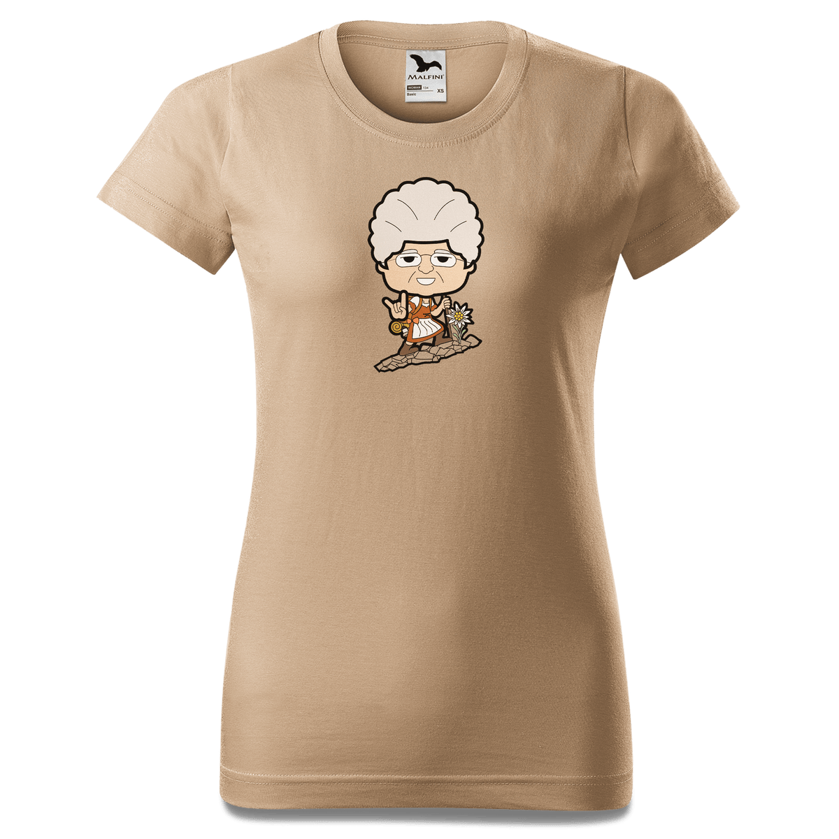 Die Oid Sinzerin Bergsteiger T Shirt Damen Sand Entleiten Front